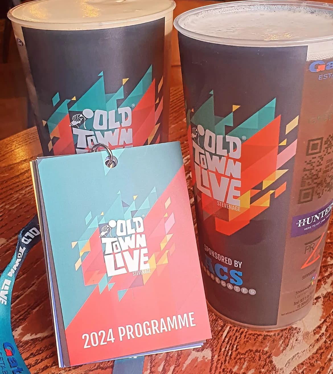 Customisable branded reusable cups at a UK event